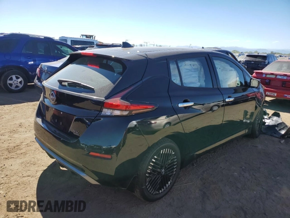 2025 Nissan LEAF SV Plus with VIN 1N4CZ1CV6SC557910, listed as a Copart auction lot 73062344 with 247 mi miles and Salvage Title. Bid and sale history available at carsss.com. Image 3.