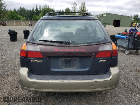 2002 Subaru Legacy Outback with VIN 4S3BH675927625674, listed as a Copart auction lot 59681475 with 302,635 mi miles and Salvage title. Bid and sale history available at DreamBid. Image 6.