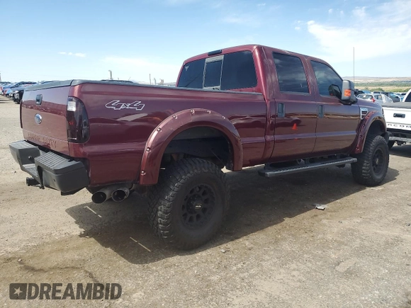 2008 Ford F-250 XL with VIN 1FTSW21R18EB49340, listed as a Copart auction lot 62421085 with 144,296 mi miles and Salvage title. Bid and sale history available at DreamBid. Image 3.