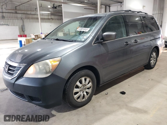 2010 Honda Odyssey EX-L with VIN 5FNRL3H76AB113634, listed as a Copart auction lot 53881045 with 214,478 mi miles and Salvage Title. Bid and sale history available at carsss.com. Image 1.