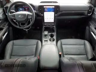 2024 Ford Ranger LARIAT with VIN 1FTER4KH0RLE20133, listed as a Copart auction lot 76017404 with 6,144 mi miles and Salvage Title. Bid and sale history available at carsss.com. Image 8.