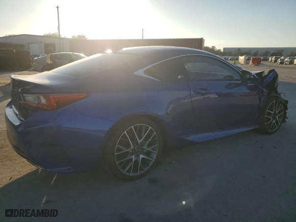 2016 Lexus RC 200t with VIN JTHHA5BC1G5002047, listed as a Copart auction lot 86952354 with 72,721 mi miles and Salvage Title. Bid and sale history available at carsss.com. Image 3.