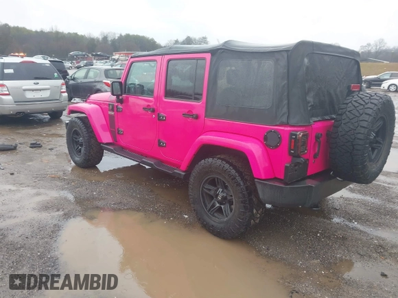 2016 Jeep Wrangler Unlimited Sport with VIN 1C4BJWDG1GL168500, listed as a IAAI auction lot 41535907 with 108,206 mi miles and . Bid and sale history available at DreamBid. Image 3.
