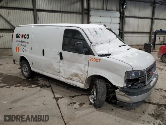 2019 GMC Savana Cargo Van with VIN 1GTW7AFP8K1173018, listed as a Copart auction lot 89339605 with 0 mi miles and Salvage Title. Bid and sale history available at carsss.com. Image 4.