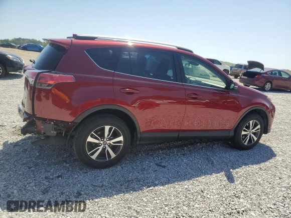 2018 Toyota RAV4 XLE with VIN JTMWFREV7JD119143, listed as a Copart auction lot 52576915 with 56,947 mi miles and Salvage Title. Bid and sale history available at carsss.com. Image 3.