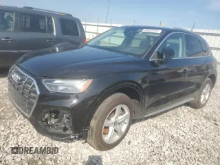 2021 Audi Q5 Premium with VIN WA1AAAFYXM2125175, listed as a Copart auction lot 43533155 with 46,017 mi miles and Salvage title. Bid and sale history available at DreamBid. Image 1.