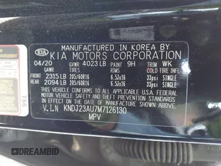 2021 Kia Soul S with VIN KNDJ23AU7M7126130, listed as a IAAI auction lot 42118112 with 21,773 mi miles and . Bid and sale history available at DreamBid. Image 9.