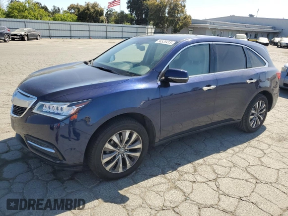 2014 Acura MDX Technology z VIN 5FRYD4H40EB004661, wystawiony jako Copart lot #58535415 z przebiegiem 113 498 mil mil oraz Szkoda całkowita • Salvage title. Historia ofert i sprzedaży dostępna na DreamBid. Obrazek 1.