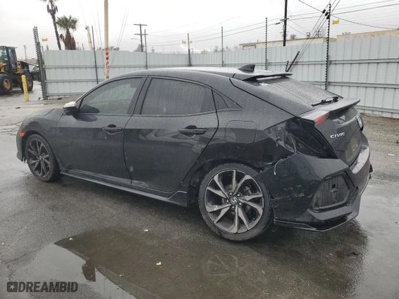 2019 Honda Civic Hatchback Sport with VIN SHHFK7G48KU203467, listed as a Copart auction lot 44001555 with 34,839 mi miles and Salvage Title. Bid and sale history available at carsss.com. Image 2.