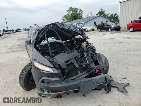 2014 Jeep Cherokee Trailhawk with VIN 1C4PJMBB2EW173458, listed as a Copart auction lot 56146355 with Not provided miles and Salvage title. Bid and sale history available at DreamBid. Image 14.