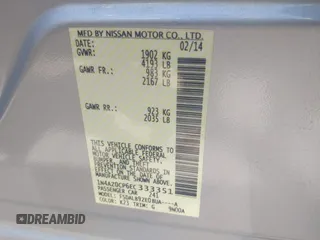 2014 Nissan LEAF SL with VIN 1N4AZ0CP6EC333351, listed as a IAAI auction lot 41990171 with 86,125 mi miles and . Bid and sale history available at DreamBid. Image 9.