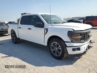 2024 Ford F-150 STX with VIN 1FTEW2K57RKD19468, listed as a Copart auction lot 73657674 with 5,055 mi miles and Salvage Title. Bid and sale history available at carsss.com. Image 4.