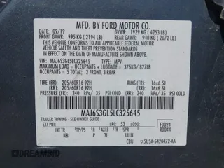 2020 Ford EcoSport SE with VIN MAJ6S3GL5LC325645, listed as a IAAI auction lot 42050145 with 149,138 mi miles and . Bid and sale history available at carsss.com. Image 9.