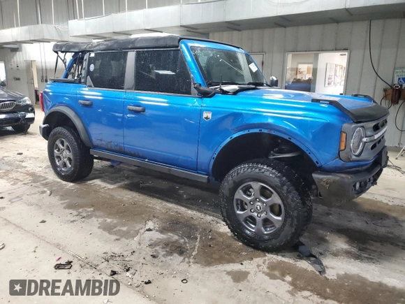 2023 Ford Bronco with VIN 1FMDE5BH0PLB56286, listed as a Copart auction lot 57166655 with 45,216 mi miles and Salvage title. Bid and sale history available at DreamBid. Image 4.