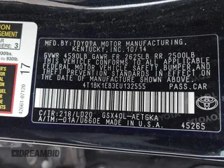 2014 Toyota Avalon Limited z VIN 4T1BK1EB3EU132555, wystawiony jako IAAI lot #41883284 z przebiegiem 263 238 mil mil oraz . Historia ofert i sprzedaży dostępna na DreamBid. Obrazek 9.