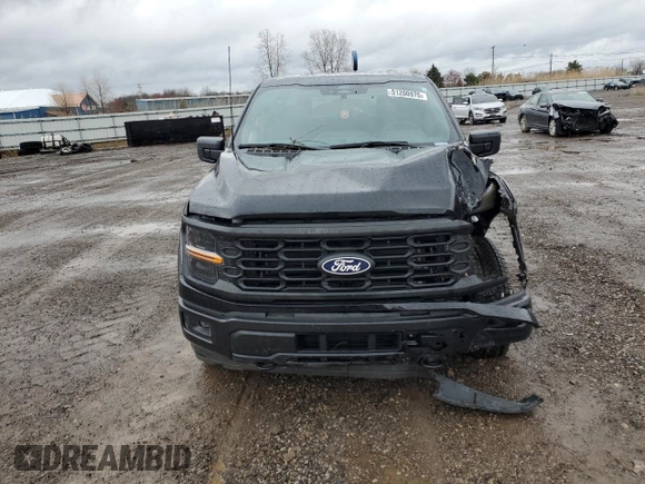 2024 Ford F-150 STX with VIN 1FTEW2LP1RFB39332, listed as a Copart auction lot 51200975 with 7,684 mi miles and Salvage Title. Bid and sale history available at carsss.com. Image 5.