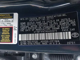 2017 Toyota Camry XLE with VIN 4T1BF1FK7HU402670, listed as a IAAI auction lot 41400550 with 148,863 mi miles and . Bid and sale history available at DreamBid. Image 9.