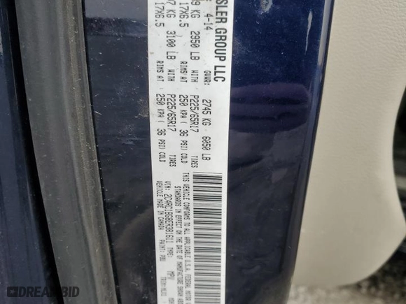 2014 Chrysler Town & Country Touring with VIN 2C4RC1BG8ER381611, listed as a Copart auction lot 48060335 with 217,435 mi miles and Salvage Title. Bid and sale history available at carsss.com. Image 13.