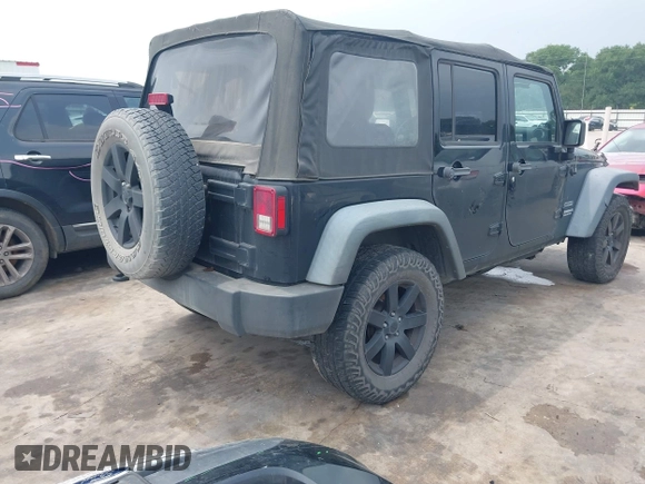 2014 Jeep Wrangler Unlimited Sport with VIN 1C4BJWDG0EL290441, listed as a IAAI auction lot 42204434 with 138,367 mi miles and . Bid and sale history available at DreamBid. Image 4.