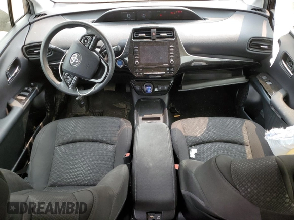 2021 Toyota Prius L Eco with VIN JTDKAMFU1M3148685, listed as a Copart auction lot 59094755 with 54,465 mi miles and Salvage title. Bid and sale history available at DreamBid. Image 8.
