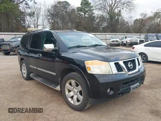 2011 Nissan Armada SV with VIN 5N1BA0ND8BN605841, listed as a IAAI auction lot 41510554 with 212,335 mi miles and . Bid and sale history available at DreamBid. Image 1.