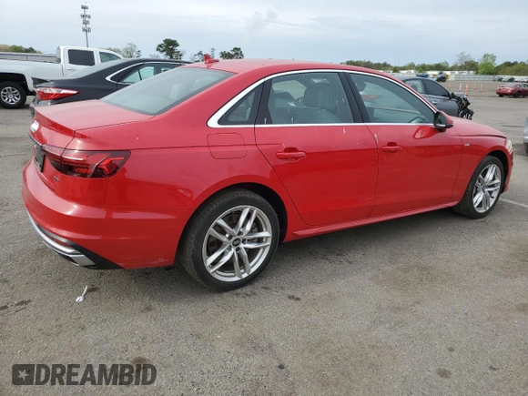2020 Audi A4 Premium with VIN WAUDNAF40LN013144, listed as a Copart auction lot 56367095 with 22,424 mi miles and Salvage title. Bid and sale history available at DreamBid. Image 3.