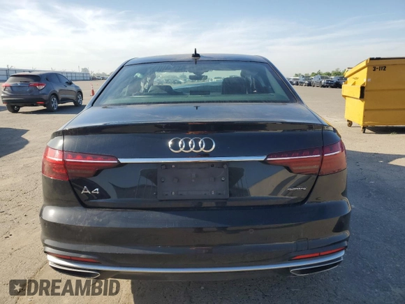 2023 Audi A4 S line Premium Plus with VIN WAUEAAF47PN006939, listed as a Copart auction lot 53004125 with Not Provided miles and Non Repairable. Bid and sale history available at DreamBid. Image 6.