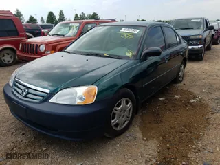 2002 Honda Civic LX with VIN 1HGES16542L081760, listed as a Copart auction lot 46093180 with 182,811 mi miles and Non Repairable. Bid and sale history available at carsss.com. Image 2.