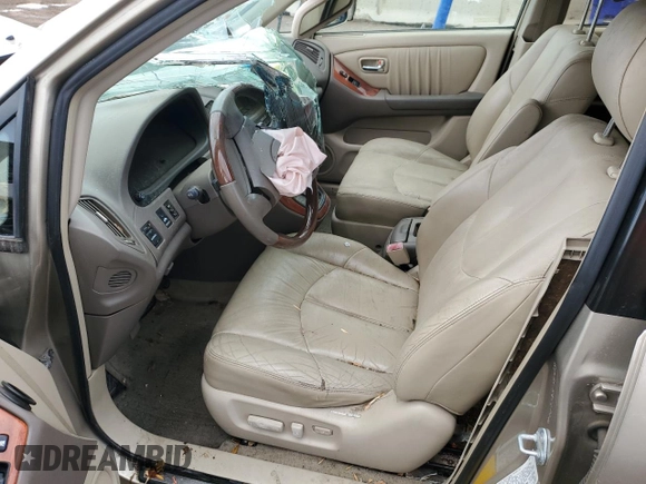 2003 Lexus RX 300 z VIN JTJHF10U030310130, wystawiony jako Copart lot #51695265 z przebiegiem 126 339 mil mil oraz Szkoda całkowita • Salvage title. Historia ofert i sprzedaży dostępna na DreamBid. Obrazek 7.