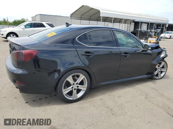 2012 Lexus IS 350 with VIN JTHBE5C21C5029923, listed as a Copart auction lot 54266105 with 209,009 mi miles and Salvage title. Bid and sale history available at DreamBid. Image 3.
