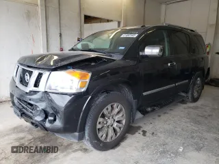 2015 Nissan Armada Platinum z VIN 5N1BA0NF8FN613722, wystawiony jako Copart lot #41483103 z przebiegiem 136 353 mil mil oraz Szkoda całkowita • Salvage title. Historia ofert i sprzedaży dostępna na DreamBid. Obrazek 1.