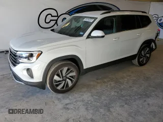 2025 Volkswagen Atlas SE z VIN 1V2HR2CA6SC502567, wystawiony jako Copart lot #42052585 z przebiegiem 8 407 mil mil oraz Czysty tytuł • Clean title. Historia ofert i sprzedaży dostępna na DreamBid. Obrazek 1.