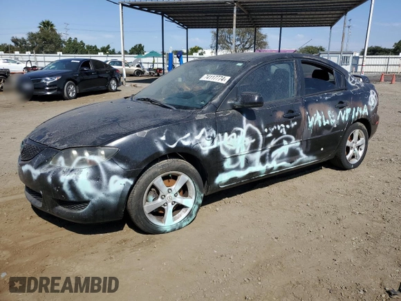 2006 Mazda Mazda3 i with VIN JM1BK12G561541017, listed as a Copart auction lot 74117774 with Not Provided miles and Salvage Title. Bid and sale history available at carsss.com. Image 1.