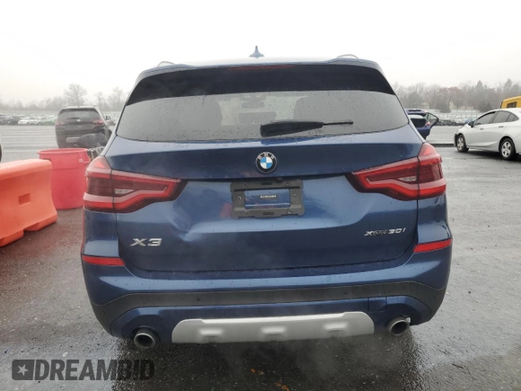 2021 BMW X3 xDrive30i with VIN 5UXTY5C01M9H12745, listed as a Copart auction lot 84824444 with 46,618 mi miles and Salvage Title. Bid and sale history available at DreamBid. Image 6.