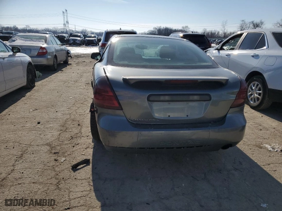 2005 Pontiac Grand Prix with VIN 2G2WP522351192595, listed as a Copart auction lot 41658195 with 0 miles and Salvage Title. Bid and sale history available at carsss.com. Image 6.