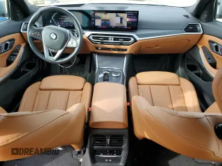 2023 BMW 3 Series 330i xDrive with VIN 3MW89FF0XP8D49215, listed as a Copart auction lot 45932955 with 16,250 mi miles and Salvage Title. Bid and sale history available at carsss.com. Image 8.