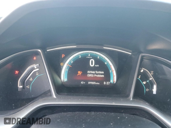 2017 Honda Civic Sedan EX-T with VIN 19XFC1F32HE014574, listed as a Copart auction lot 43198495 with 99,805 mi miles and Salvage Title. Bid and sale history available at carsss.com. Image 9.