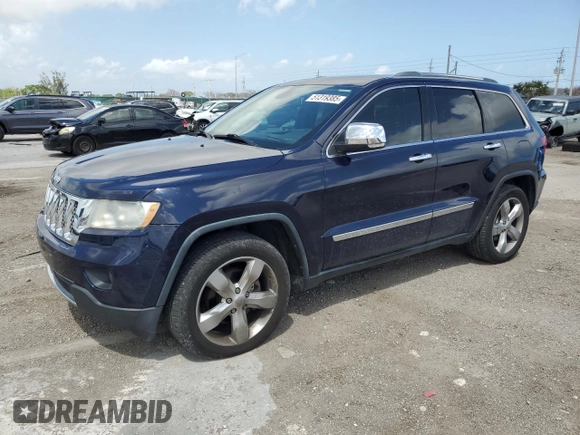 2013 Jeep Grand Cherokee Overland with VIN 1C4RJECT0DC533848, listed as a Copart auction lot 51319385 with 181,436 mi miles and Salvage Title. Bid and sale history available at carsss.com. Image 1.