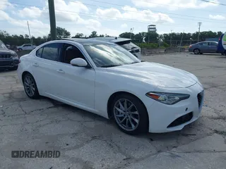 2017 Alfa Romeo Giulia with VIN ZARFAEBN5H7551045, listed as a IAAI auction lot 41913455 with 115,126 mi miles. Bid and sale history available at carsss.com. Image 1.