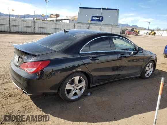 2016 Mercedes-Benz CLA with VIN WDDSJ4GB6GN392571, listed as a Copart auction lot 49383745 with 95,035 mi miles and Salvage Title. Bid and sale history available at carsss.com. Image 3.