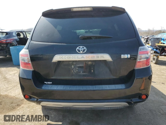2010 Toyota Highlander Hybrid with VIN JTEBW3EH3A2044387, listed as a Copart auction lot 48630495 with 57,428 mi miles and Salvage Title. Bid and sale history available at carsss.com. Image 6.