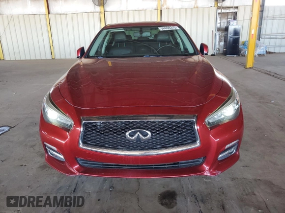 2015 Infiniti Q50 Sport with VIN JN1BV7AP0FM355656, listed as a Copart auction lot 56609315 with 117,641 mi miles and Salvage title. Bid and sale history available at DreamBid. Image 5.