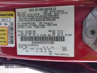 2014 Ford Fusion SE with VIN 3FA6P0HD2ER191480, listed as a IAAI auction lot 42135483 with 129,752 mi miles. Bid and sale history available at carsss.com. Image 9.