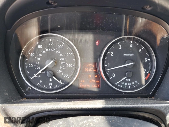 2011 BMW 3 Series 328i with VIN WBAPH7C50BE675471, listed as a Copart auction lot 52746655 with 123,179 mi miles and Salvage Title. Bid and sale history available at DreamBid. Image 9.