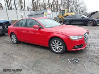 2014 Audi A4 Premium with VIN WAUBFAFL6EN025510, listed as a IAAI auction lot 41695920 with 102,033 mi miles. Bid and sale history available at carsss.com. Image 1.