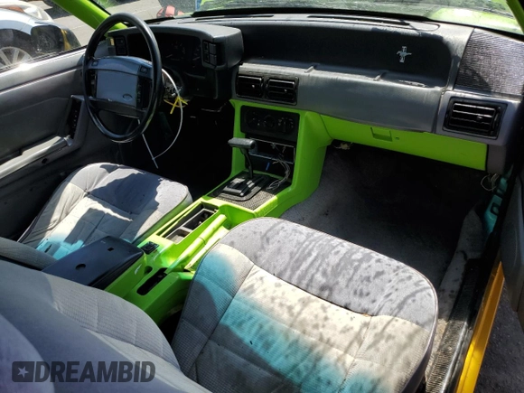 1993 Ford Mustang with VIN 1FACP44M3PF147651, listed as a Copart auction lot 69528314 with 49,510 mi miles and Clean title. Bid and sale history available at DreamBid. Image 8.