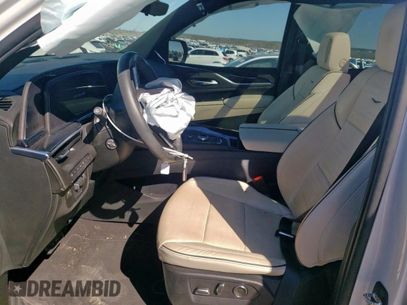 2023 Cadillac Escalade 4WD Sport with VIN 1GYS4FKL9PR531625, listed as a Copart auction lot 50105865 with 25,110 mi miles and Salvage title. Bid and sale history available at DreamBid. Image 7.