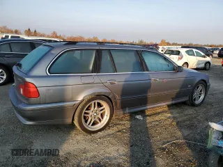 2002 BMW 5 Series 525iAT with VIN WBADS434X2GE10428, listed as a Copart auction lot 83689954 with 183,737 mi miles and Salvage Title. Bid and sale history available at carsss.com. Image 3.
