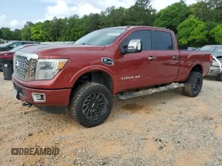 2016 Nissan Titan Platinum Reserve z VIN 1N6BA1F44GN504003, wystawiony jako Copart lot #53953375 z przebiegiem Nie podano mil oraz Nie do naprawy • Non repairable. Historia ofert i sprzedaży dostępna na DreamBid. Obrazek 1.