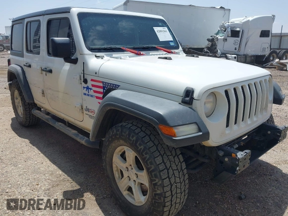 2018 Jeep Wrangler Unlimited Sport S with VIN 1C4HJXDG8JW127299, listed as a IAAI auction lot 42091561 with 116,082 mi miles and . Bid and sale history available at DreamBid. Image 1.